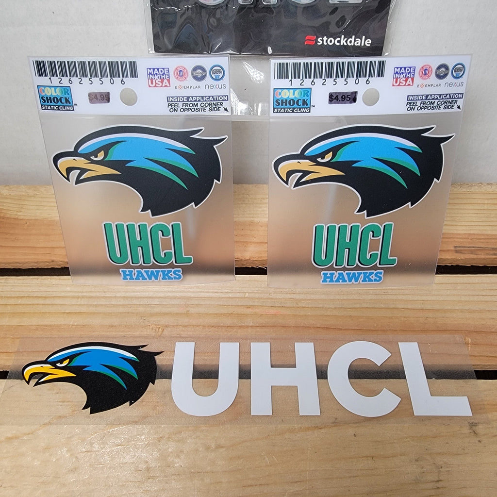 Set of 3 UHCL Decals + 1 Chrome Metal Auto Emblem - NEW / SEALED