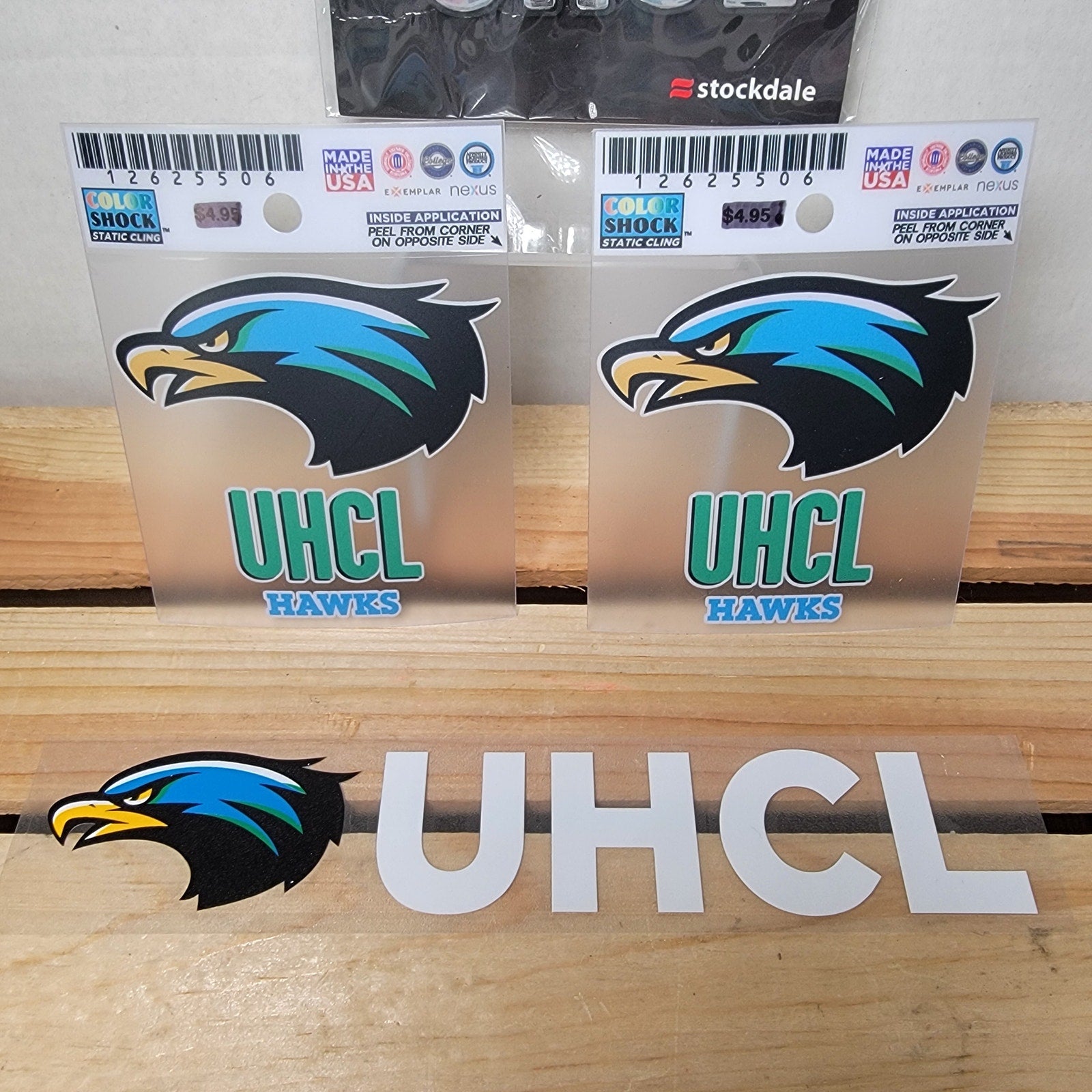 Set of 3 UHCL Decals + 1 Chrome Metal Auto Emblem - NEW / SEALED