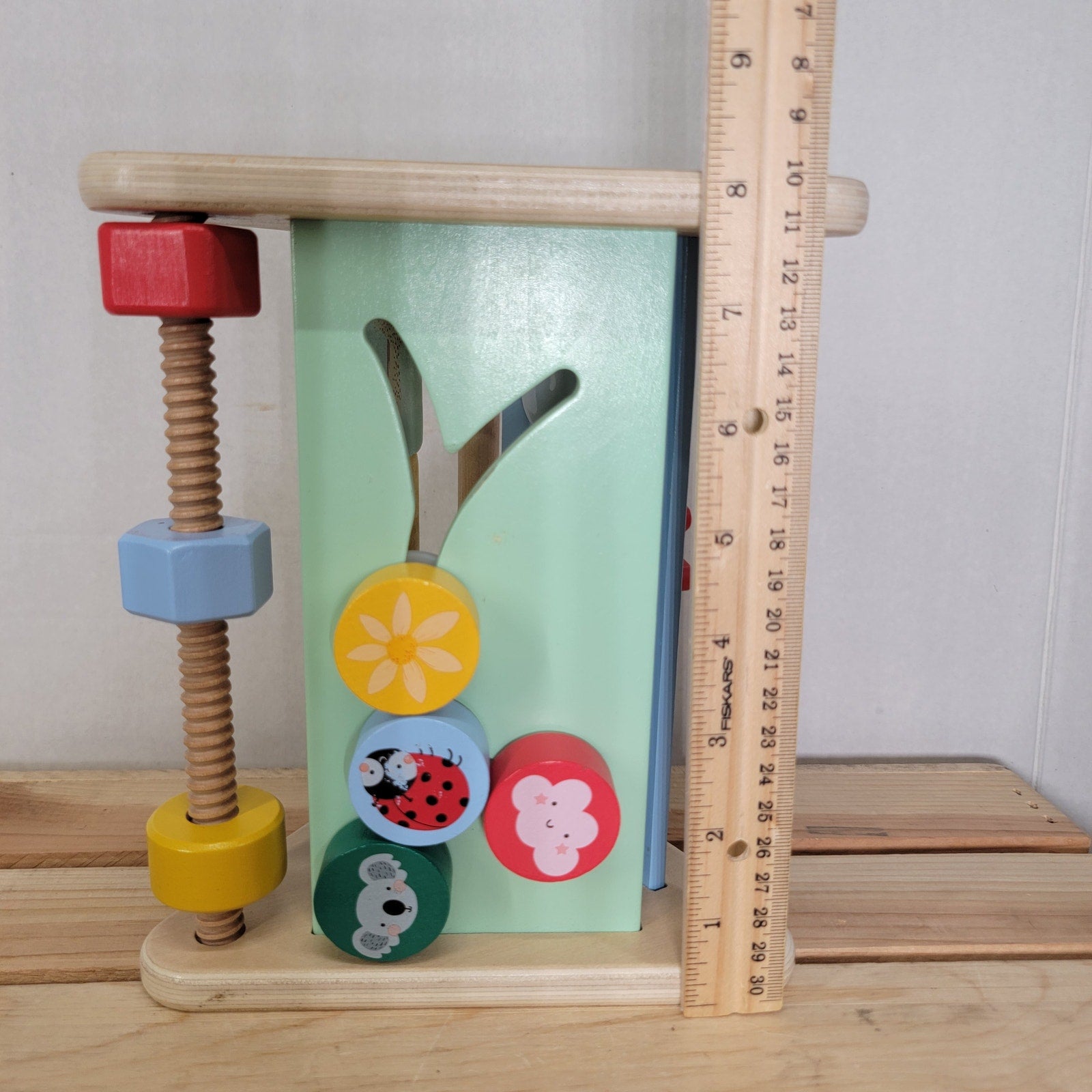 Fisher Price Wooden Activity Triangle 3-Sided Toy - For Baby & Infant 6M+