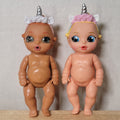Set of 2 Zapf Creation Baby Born Surprise Mini Dolls Blonde Glitter & Brown Hair