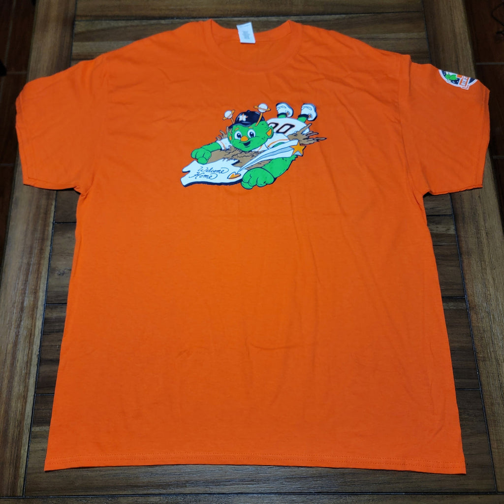 Houston Astros Orange Unisex Tee Orbit Home Run "Welcome Home" - Size XL