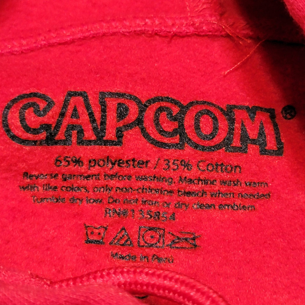 Capcom Red LS Unisex Pullover Hoodie "Street Fighter Legend" - Size XL