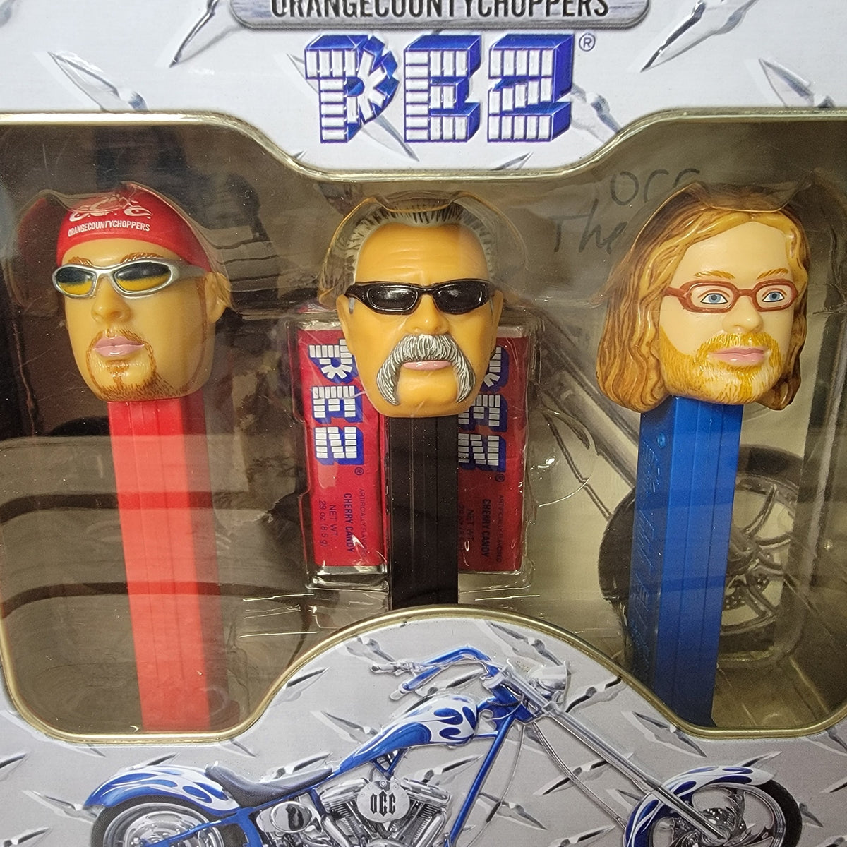 VINTAGE RETIRED Orange County Choppers PEZ Collector's Tin Set (2006) - NRFB