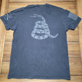 Grunt Style Black Unisex Tee Don't Tread On Me Snake - Size Large