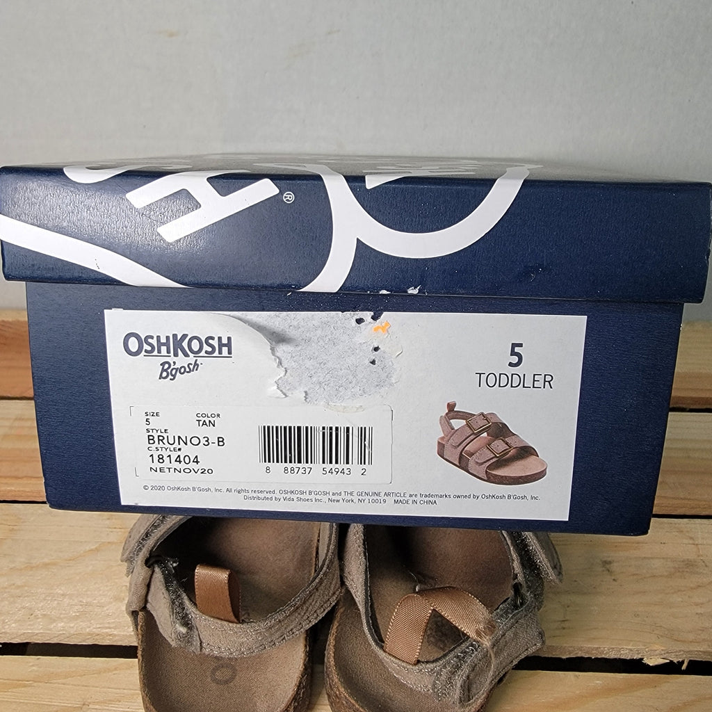 OshKosh B'Gosh Toddler Tan Bruno Sandals w/ Box - Size 5M