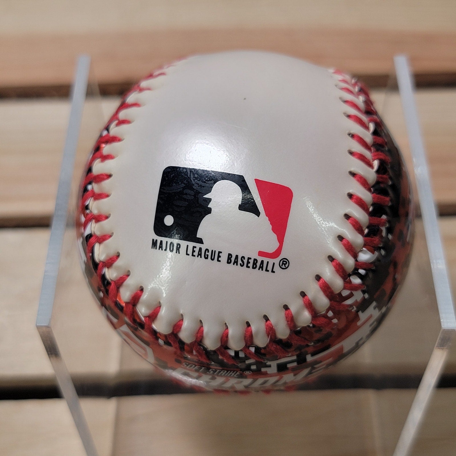 Franklin Soft Strike Red & Black Camo Chrome Indoor / Outdoor Baseball