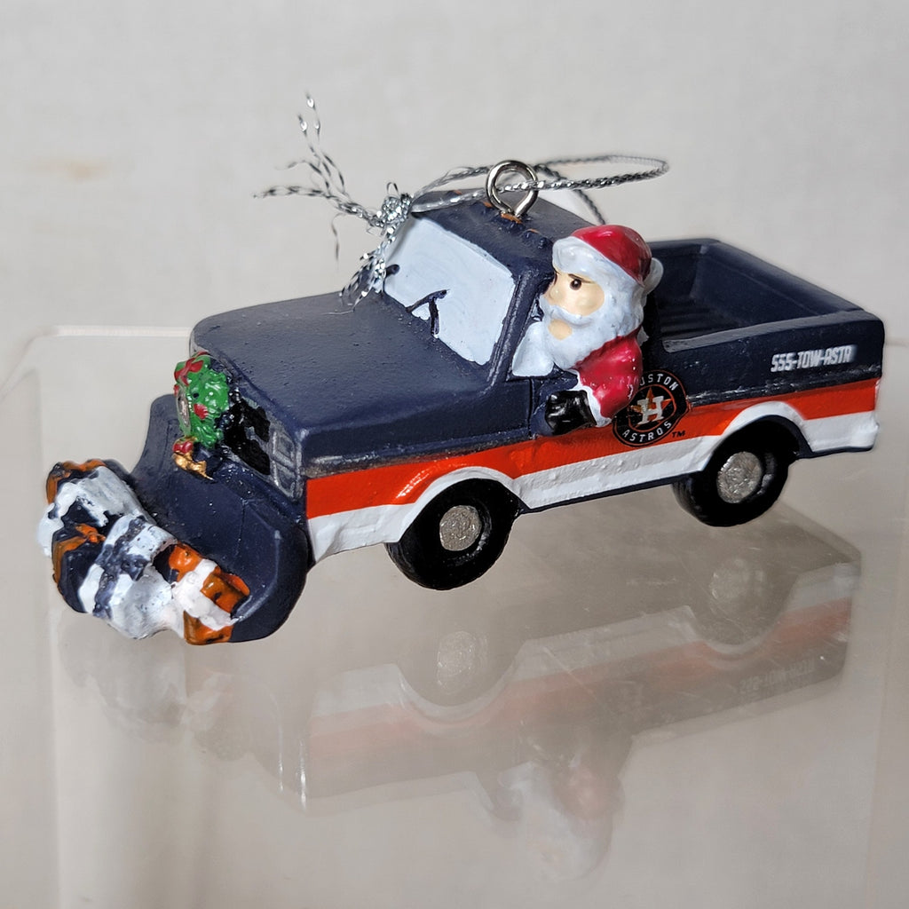 MLB Houston Astros Christmas Ornament Snow Plow Truck - NWT