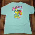 Buc-ee's Teal Tee Texas Parrot w/ a Buc-ee's Drink - Size AXL