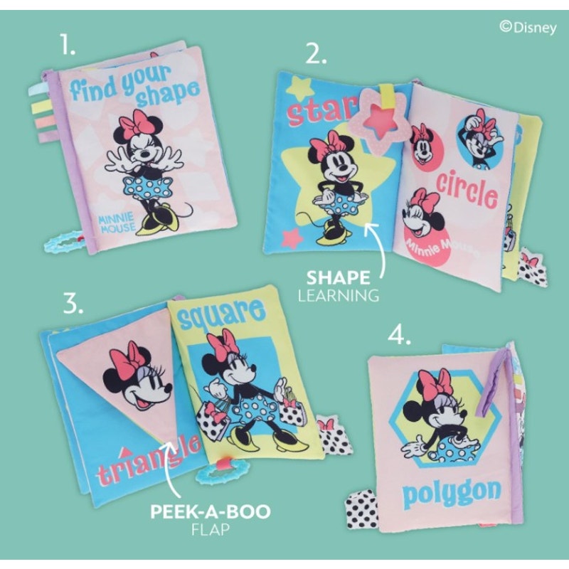 Disney Baby Minnie Mouse Deluxe Soft Book "Find Your Shape" - NWT