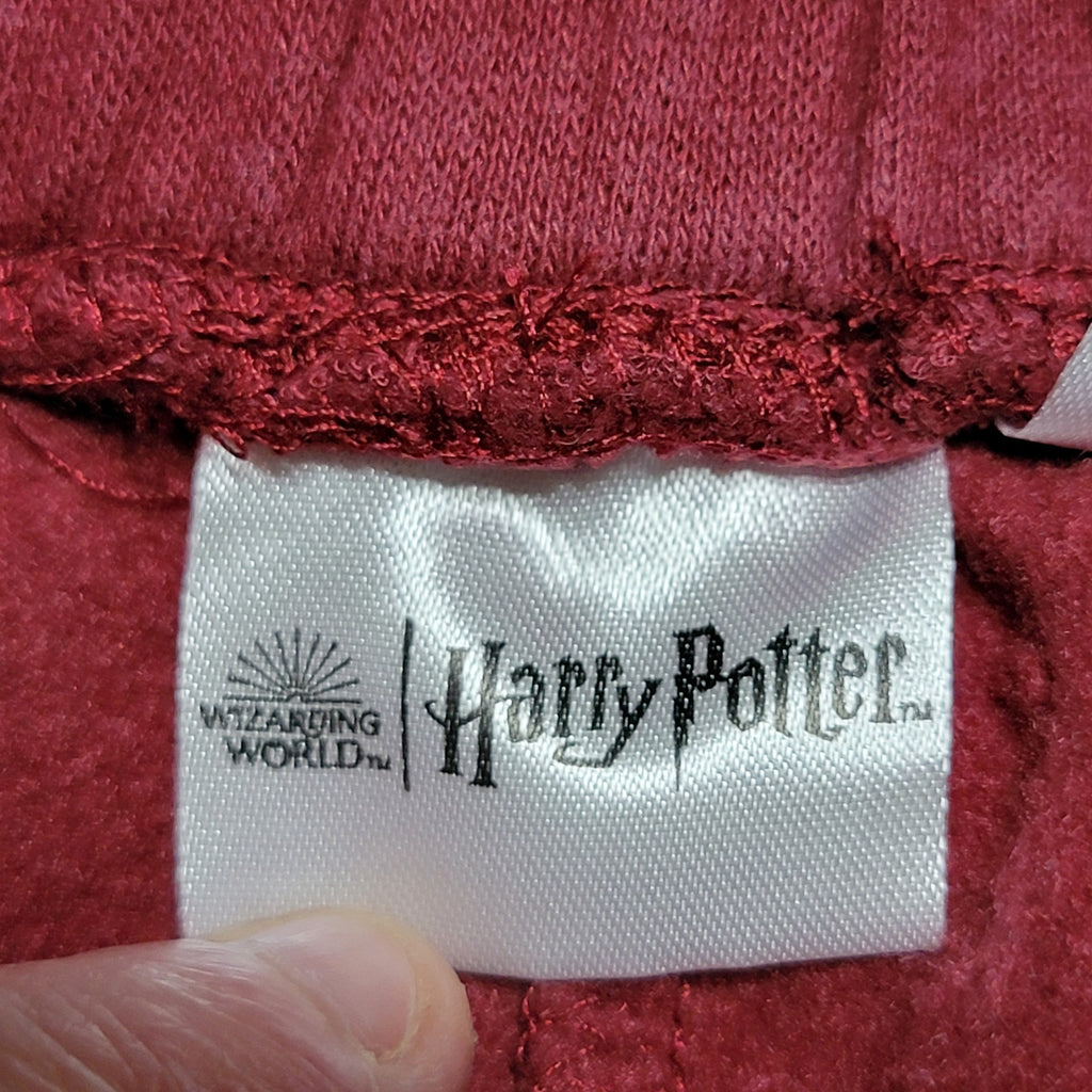 Harry Potter Burgundy Graphic Sweatpants - Size Small