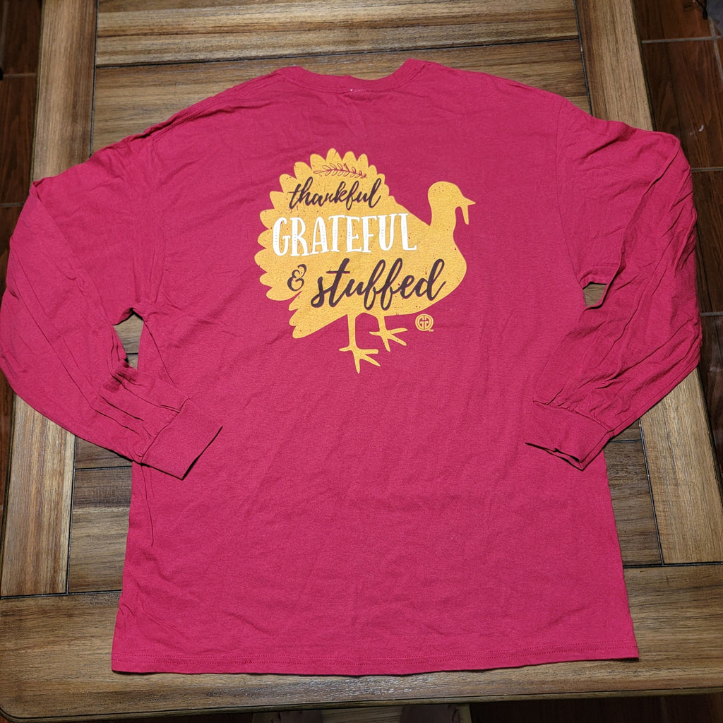 Girlie Girl Originals LS Red Thanksgiving Tee - Size XL