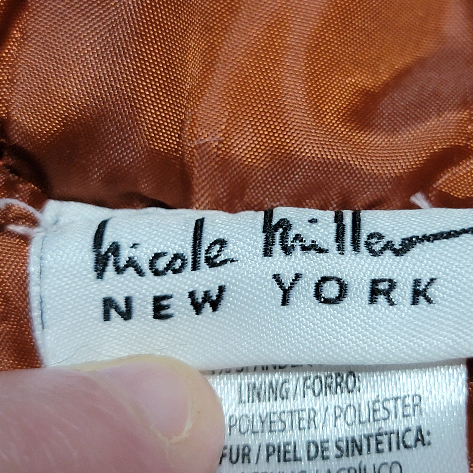 Nicole Miller Corduroy Full Zip / Snap Puffer Vest w/ Faux Fur Lined Hood - 6