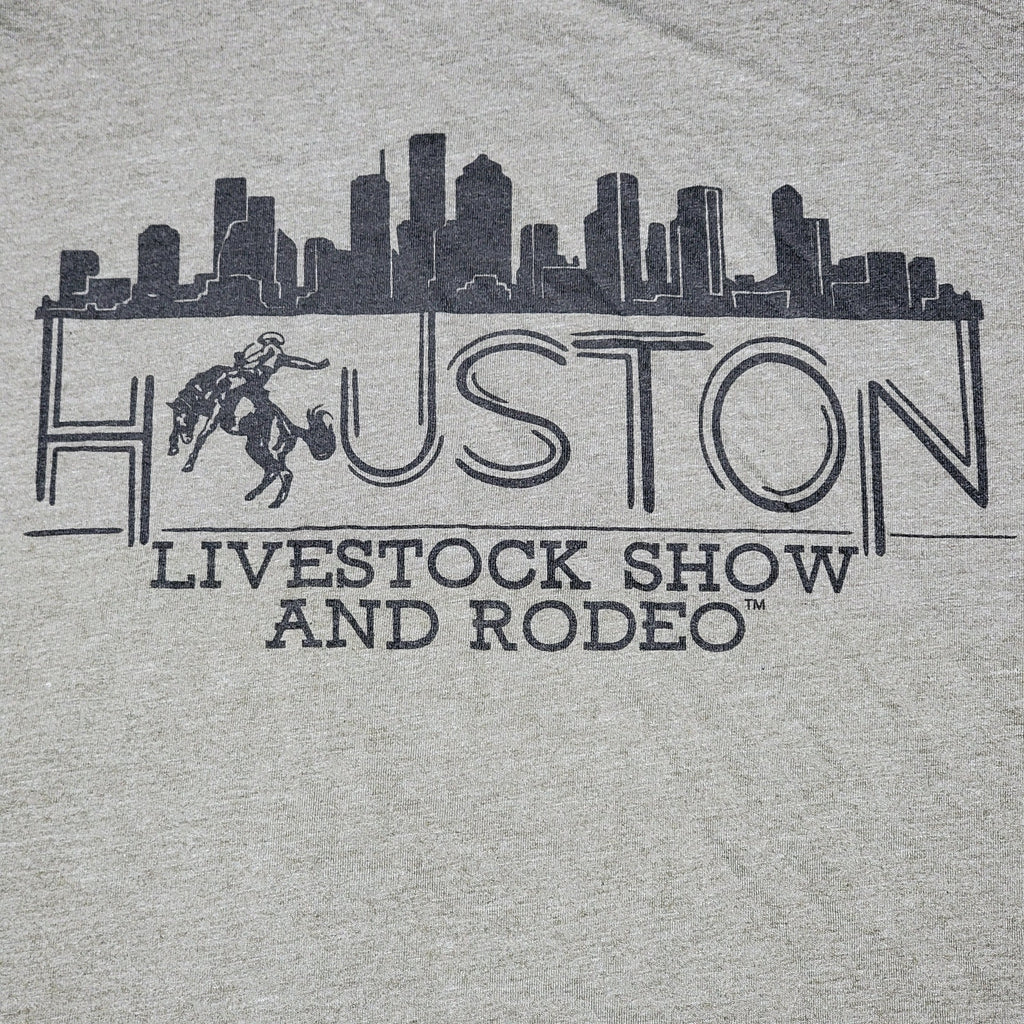 Houston Livestock Show & Rodeo Green/Grey Unisex Tee Skyline - Size 2XL