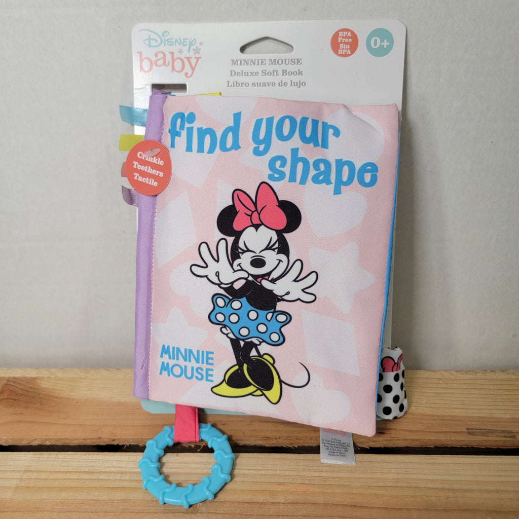 Disney Baby Minnie Mouse Deluxe Soft Book "Find Your Shape" - NWT