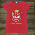 Lone Star Beer V-Neck Red Tee - Size Junior Small