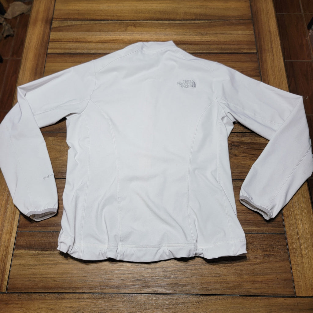 The North Face Full Zip White Athletic Jacket - Size Woman's Medium