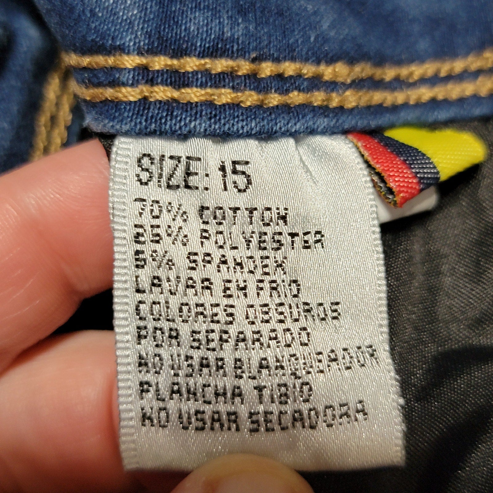 Bamboo Jeans Dark Wash Hi-Rise Denim Jeans - Size Junior 15