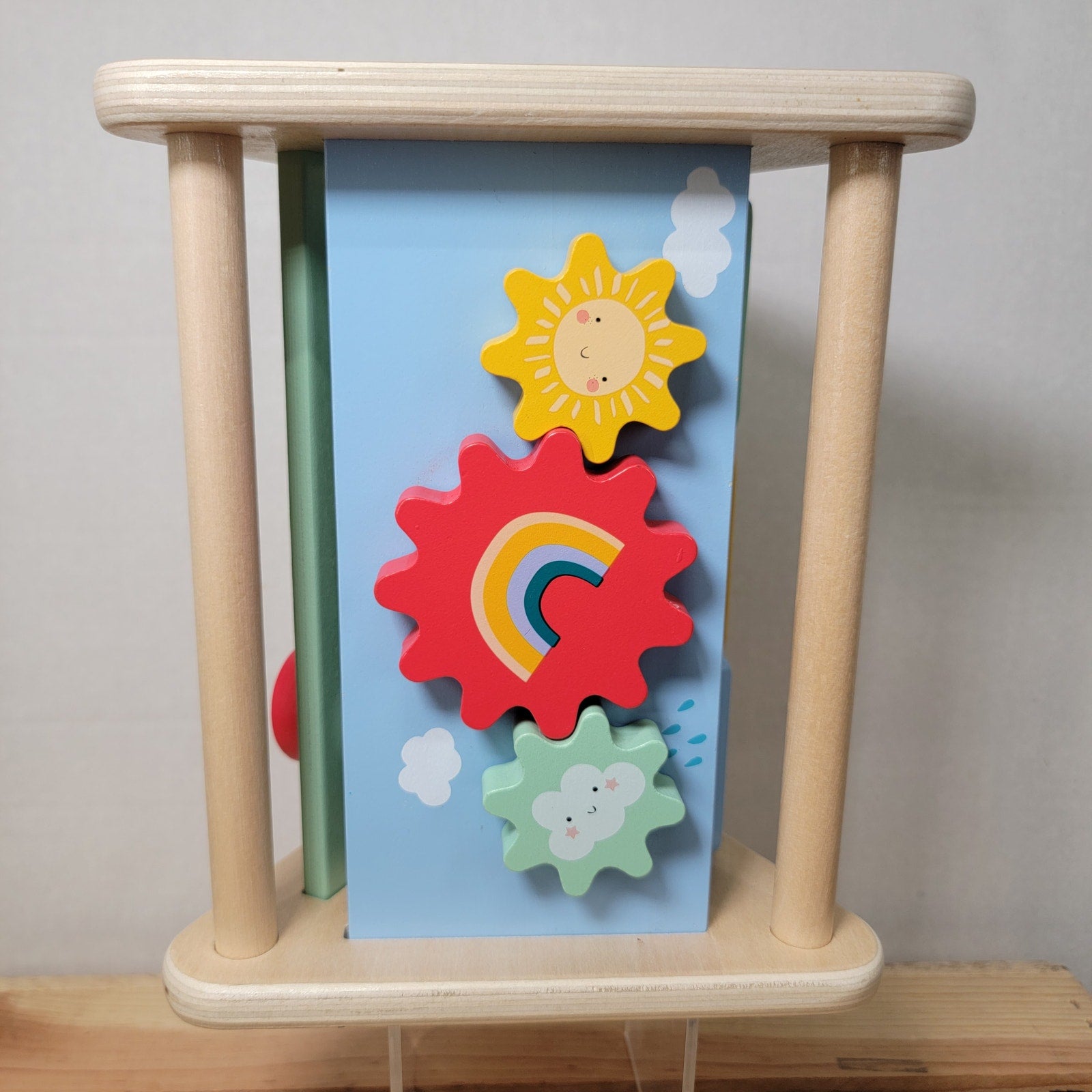 Fisher Price Wooden Activity Triangle 3-Sided Toy - For Baby & Infant 6M+
