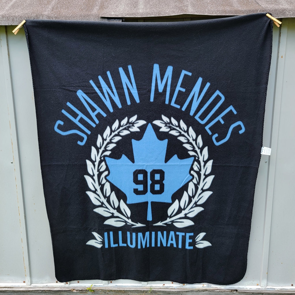 Shawn Mendez 98 Illuminate Black & Blue Fleece Throw 62" x 48"