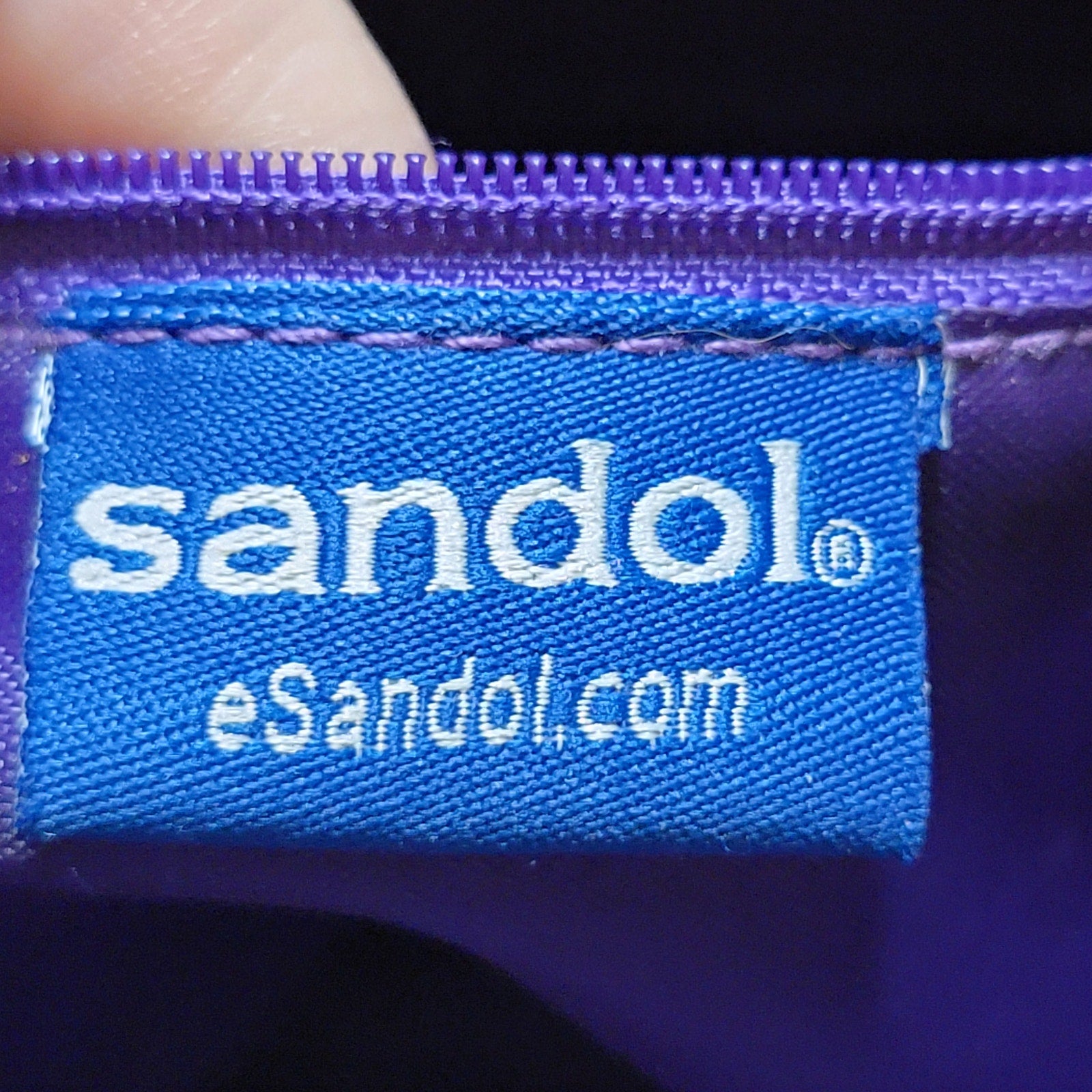 Sandol Purple & Yellow LSU Double Handle Purse