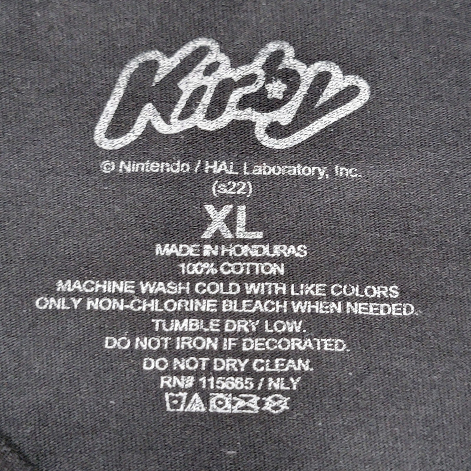 Kirby Black Unisex Tee "Zzz Sleepy Zzz" - Size XL