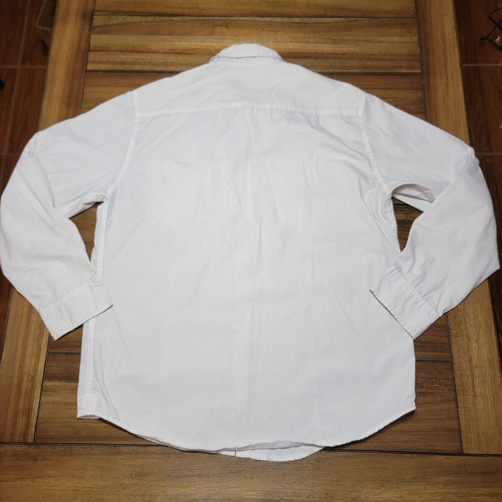 Marc Ecko Cut & Sew LS White Button Up Shirt - Size Large