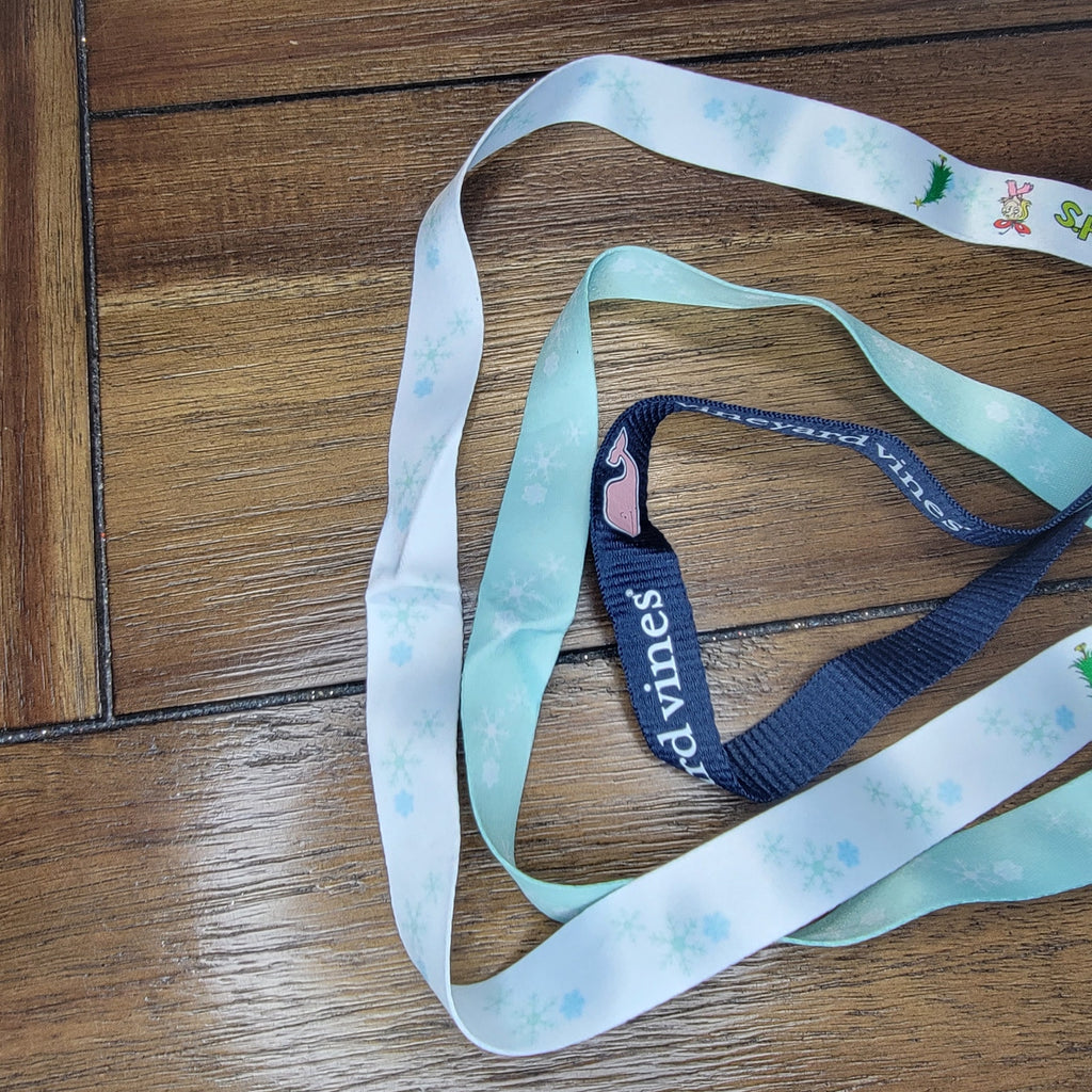 Set of 3 Lanyards: Grinch's Grotto White & Mint and Vineyard Vines