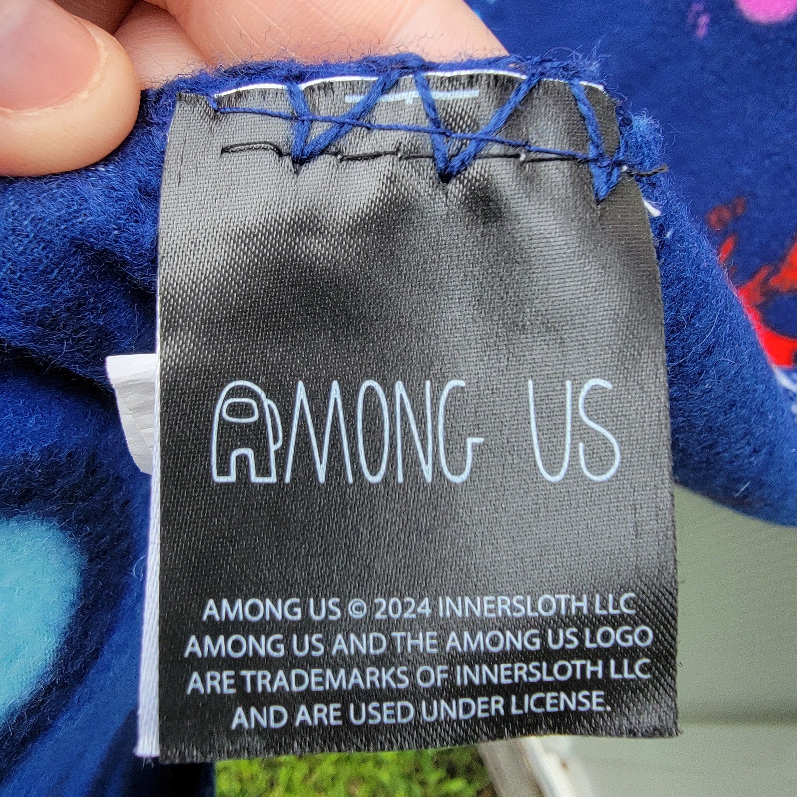 Among Us Dark Blue Fleece Character Throw - 48" x 38"