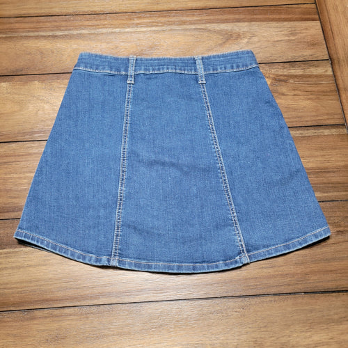 Altar'd State Full Snap Denim Mini Skirt - Size XS