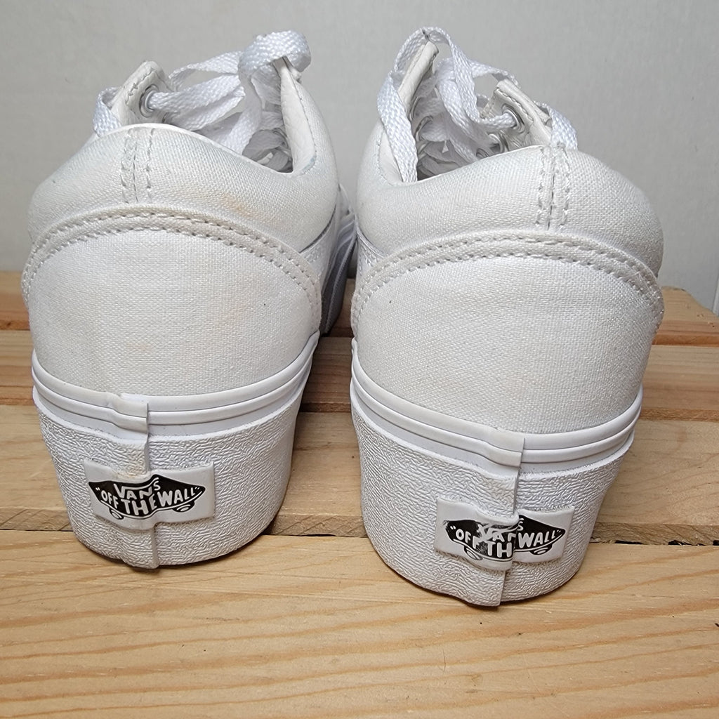 VANS Old Skool Stackform True White Sneakers - Size 4M / 5.5W