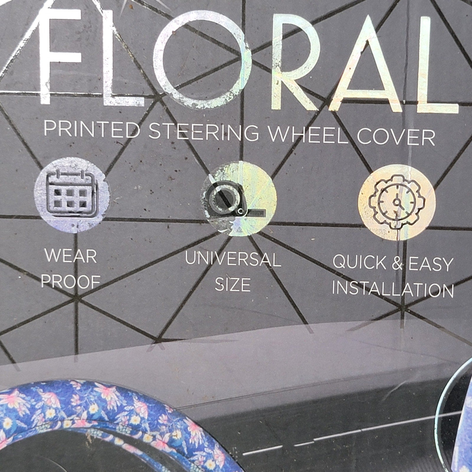 Bebe Floral Printed Steering Wheel Cover - NEW