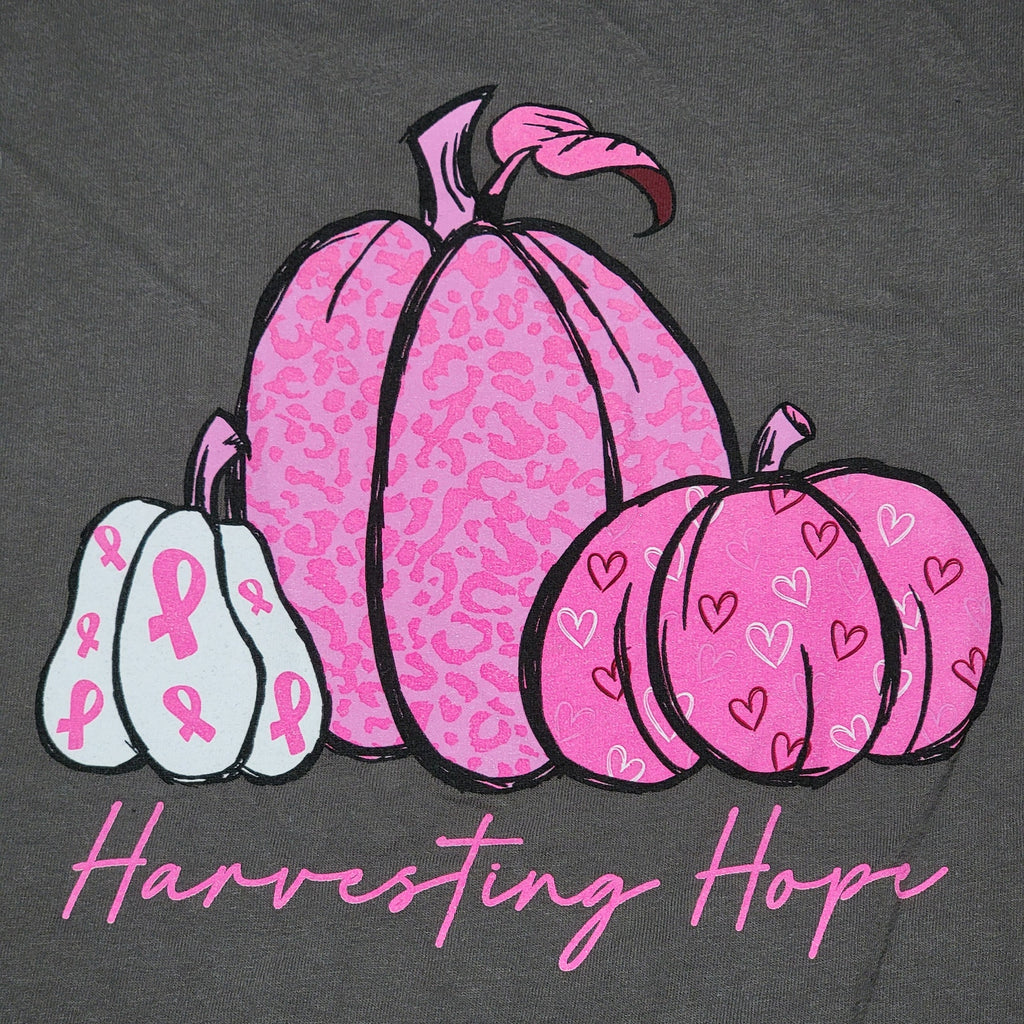 Girlie Girl Originals Tee "Harvesting Hope" Breast Cancer Awareness - Size Large