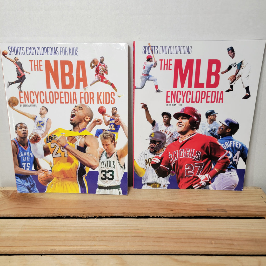 BOOKS Set of 2 Sports Encyclopedias For Kids: NBA and MLB