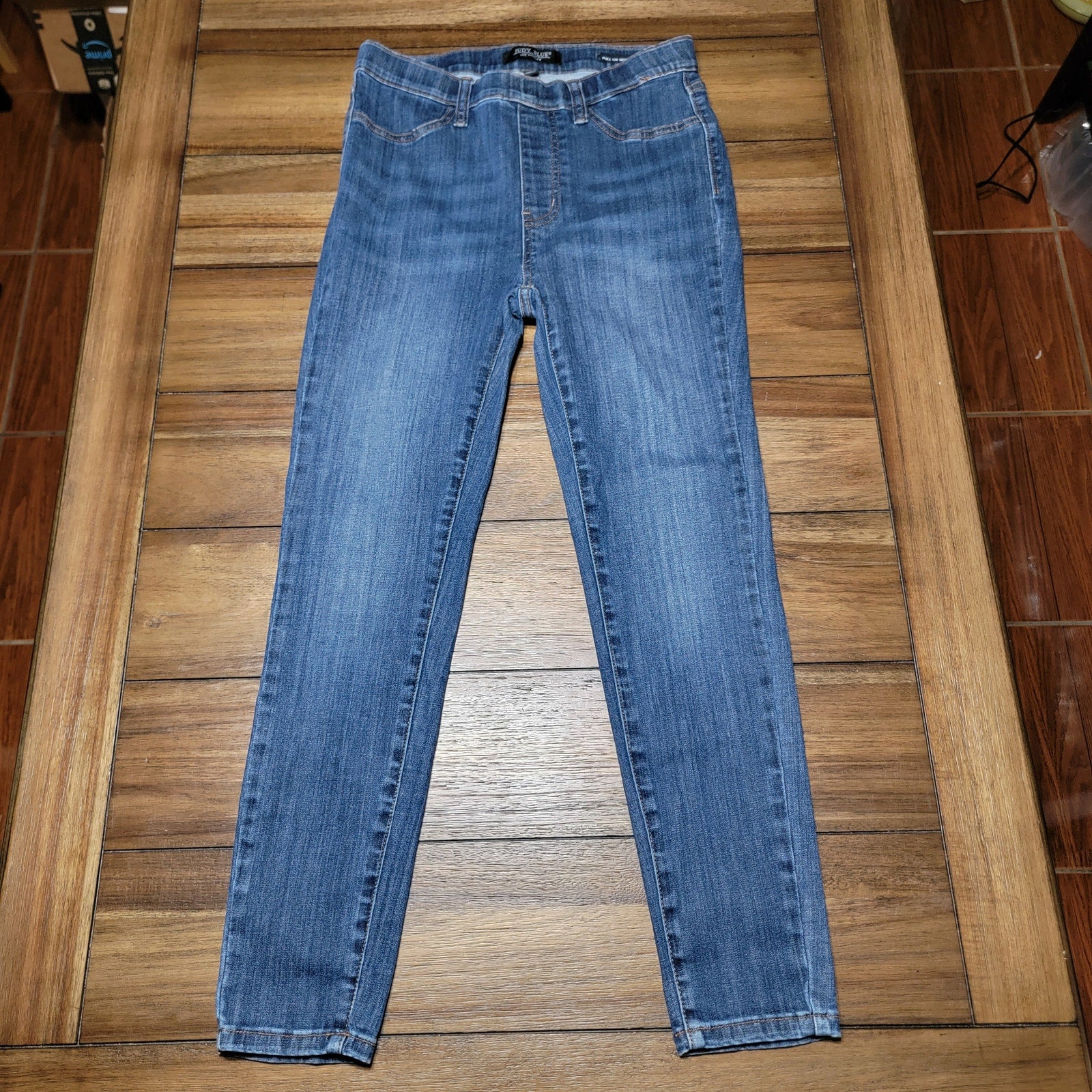 Judy Blue Pull On Skinny Denim Jeans w/ Faux Front Pockets - Size 9/29
