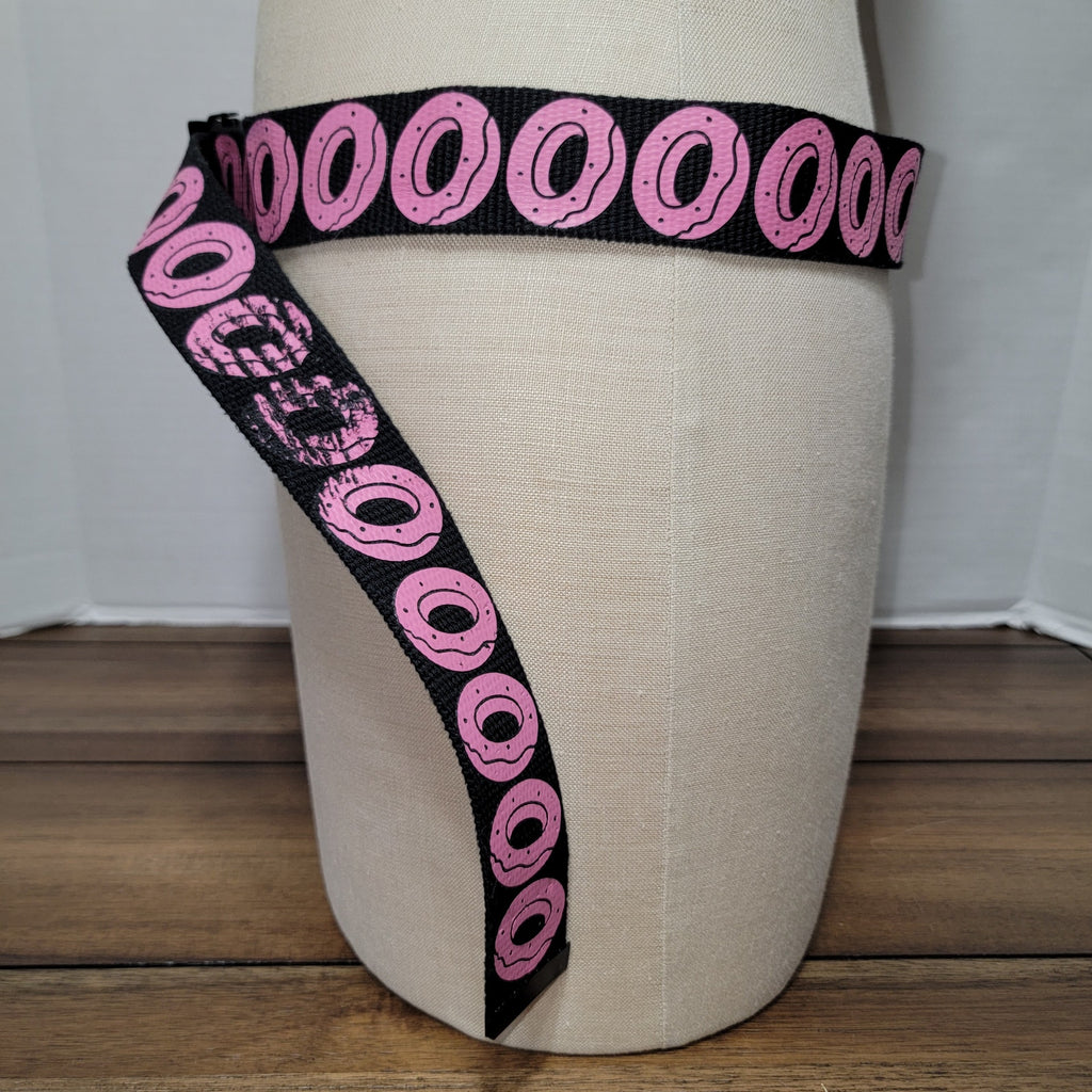 Tyler The Creator Odd Future Black & Pink Donut Belt 48"