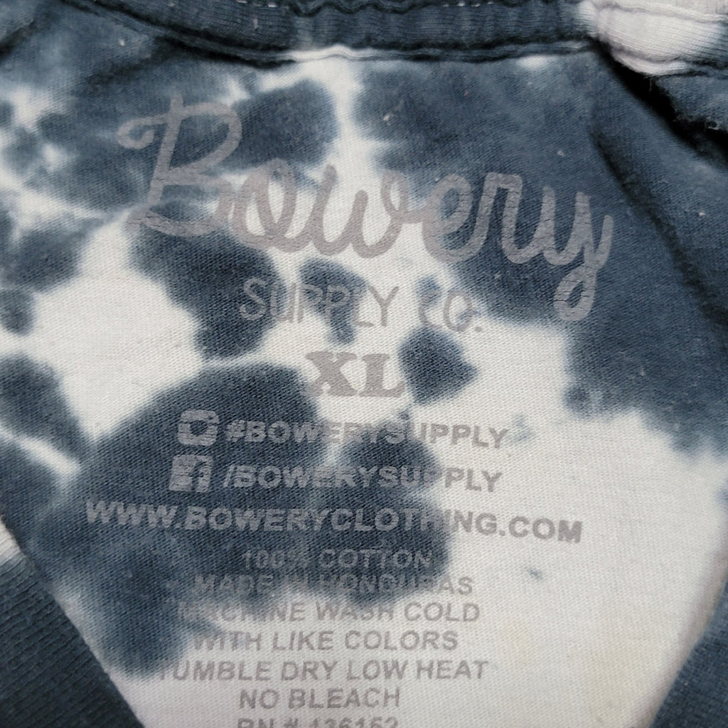 Bowery Black Grey Tie-Dye Unisex Tee "Tokyo City" - Size XL