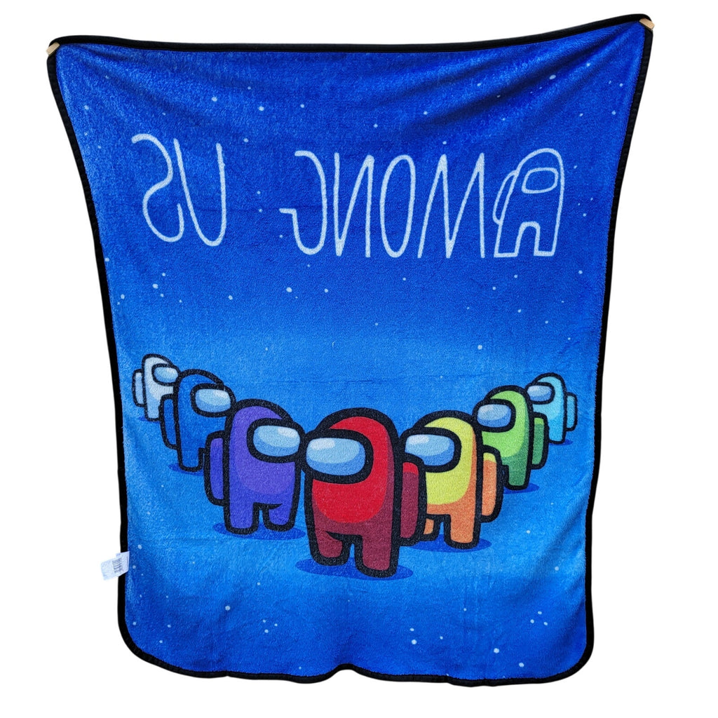 Among Us Dark Blue Fleece Pride Rainbow Character Throw - 50" x 38"