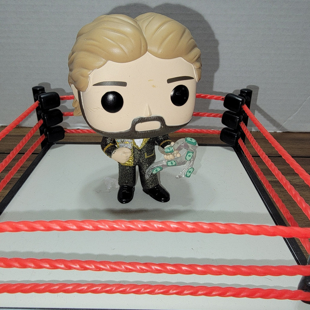 Set of 5 Funko POP! WWE RAW Wrestling Ring and 4 Vinyl Figures