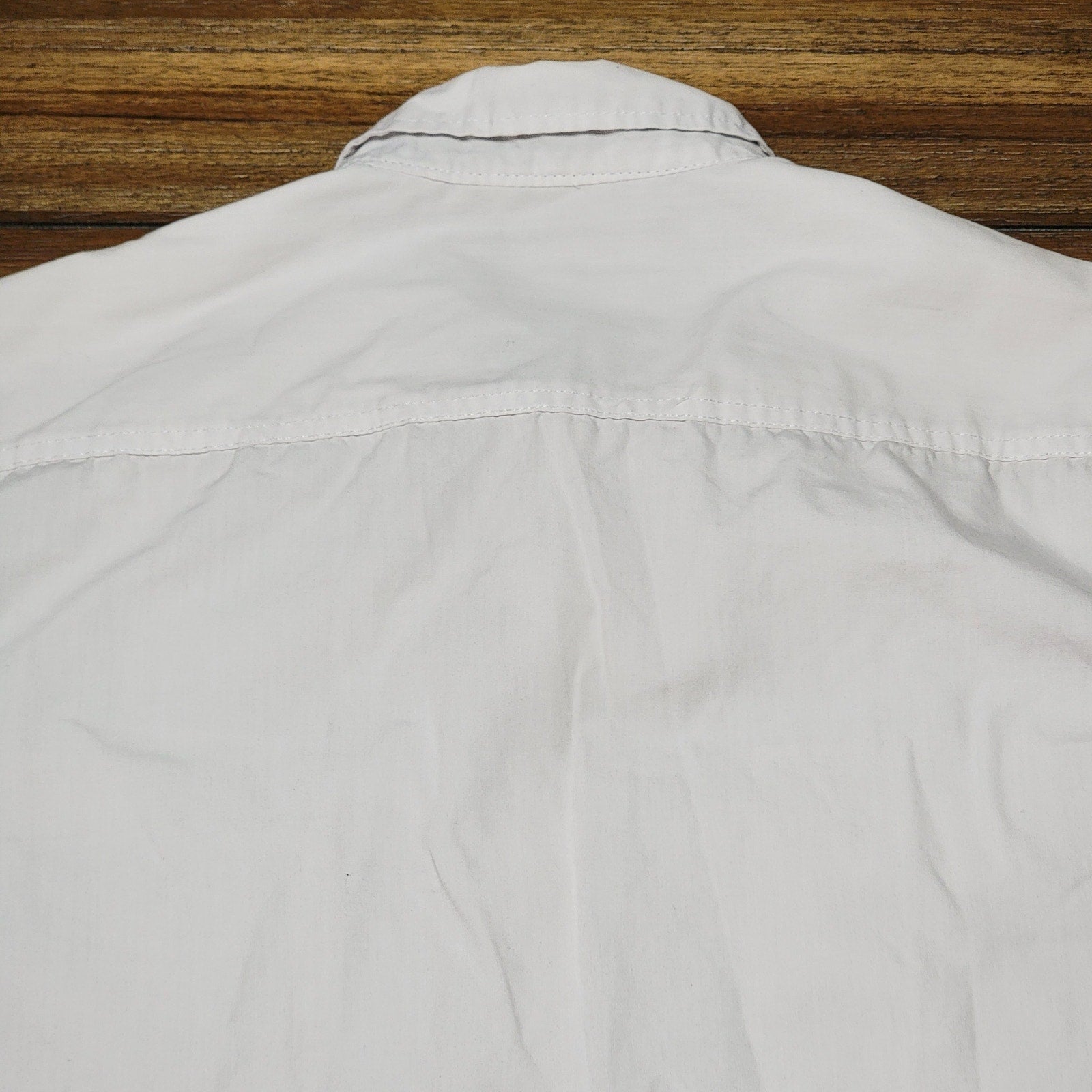 Marc Ecko Cut & Sew LS White Button Up Shirt - Size Large