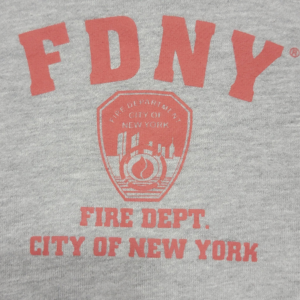 Officially Licensed FDNY Kids LS Grey Pullover Hoodie FDNY - Size Small (6/8)