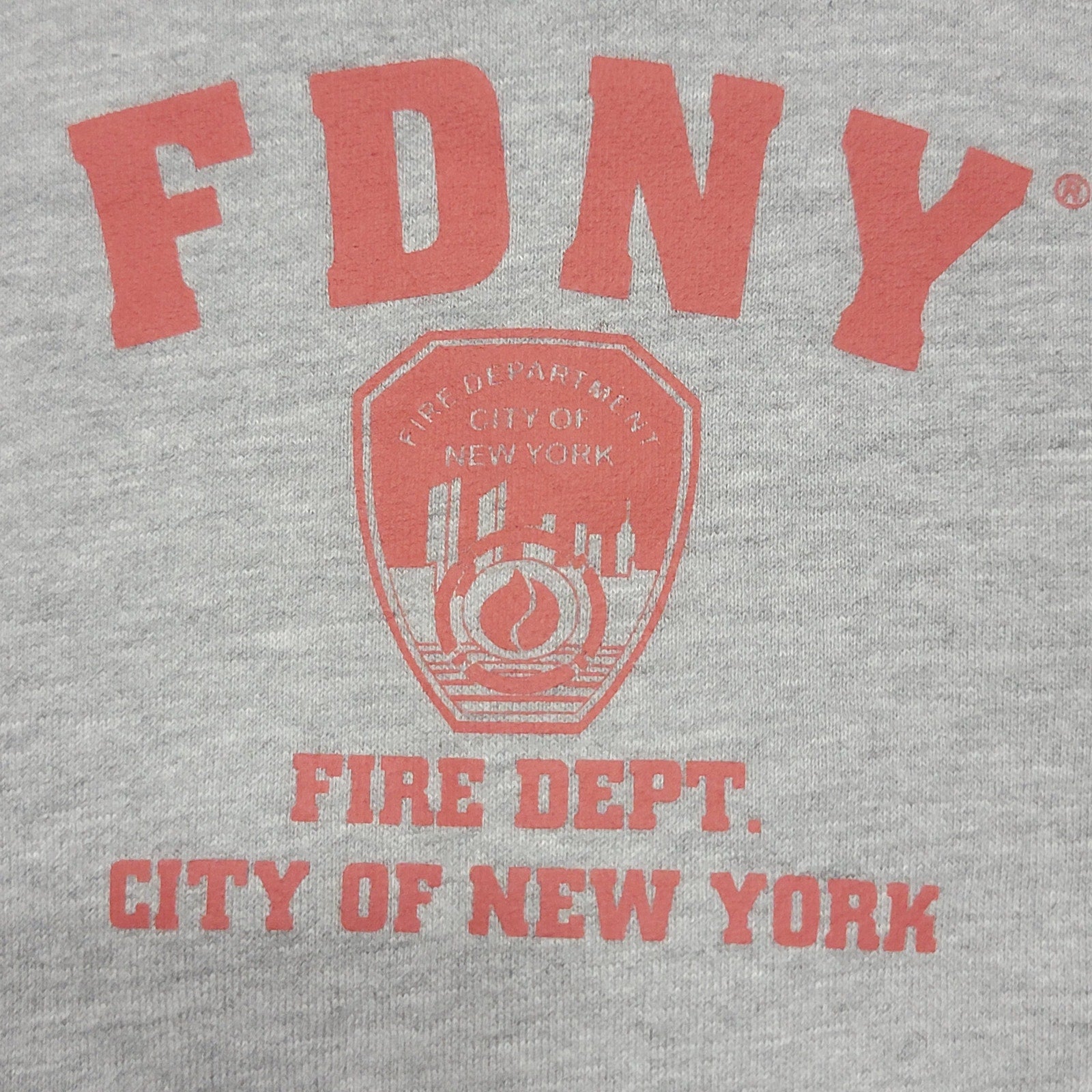 Officially Licensed FDNY Kids LS Grey Pullover Hoodie FDNY - Size Small (6/8)