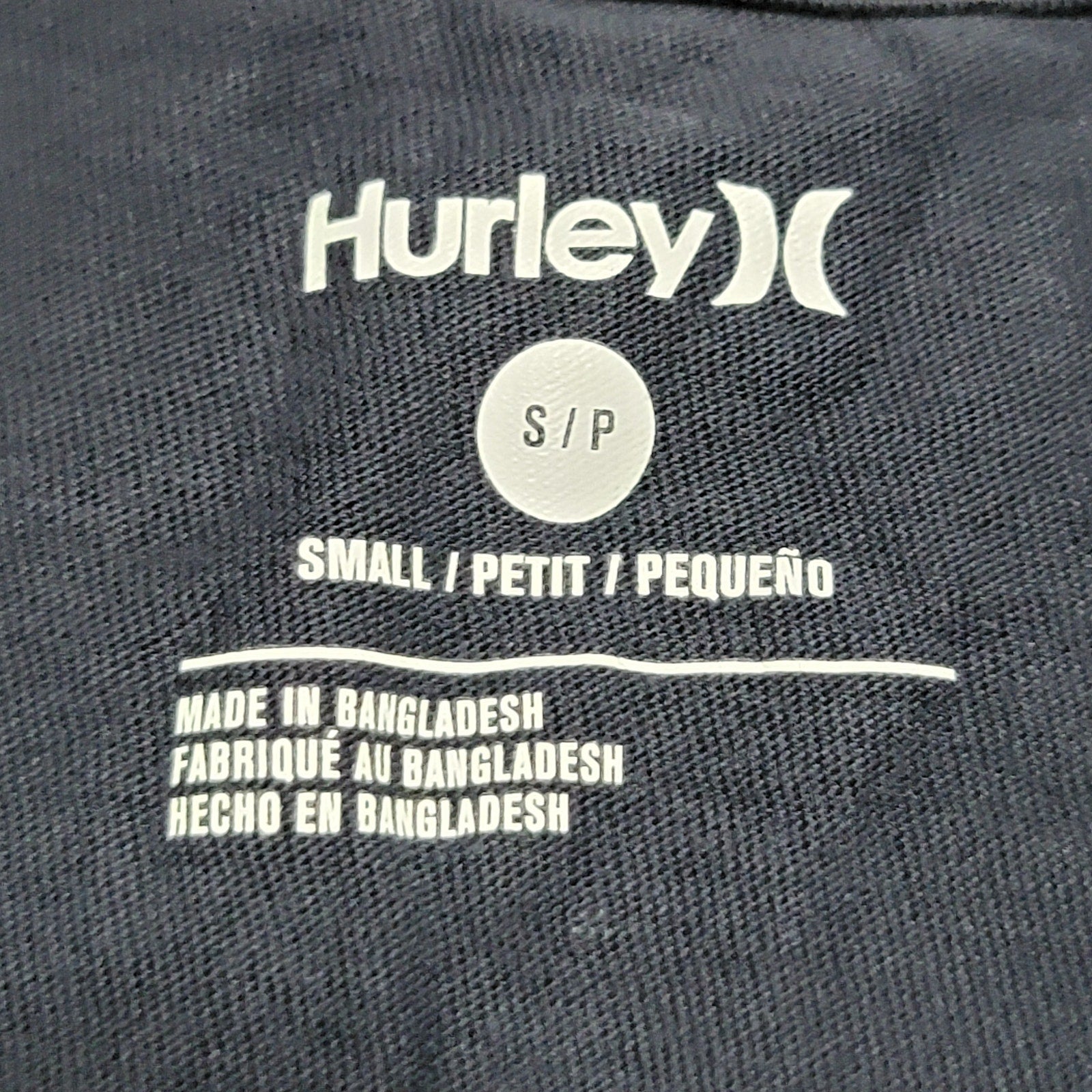 Hurley Black Tee "Dive Bar Fine Spirits" - Size Small