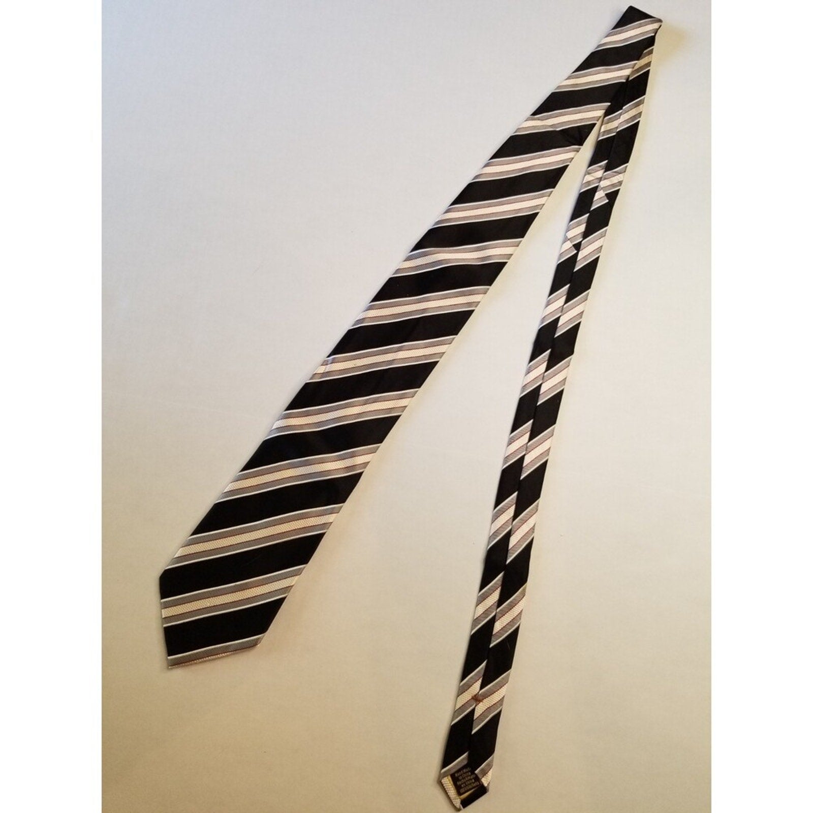 Donald J Trump Signature Collection Neck Tie Blue and White Diagonal Stripes