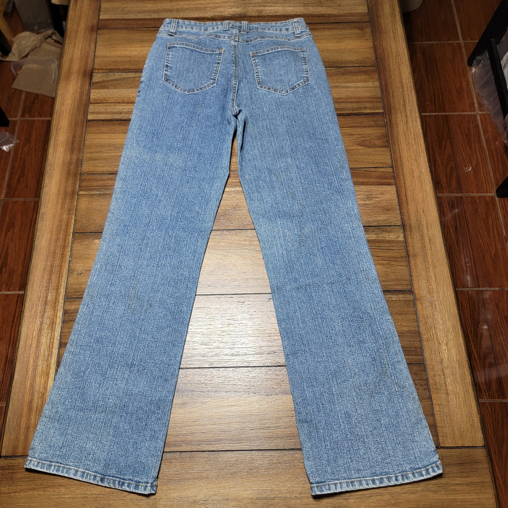 Andre Bini Boot Cut Denim Jeans w/ Studs & Embroidery - Size 6