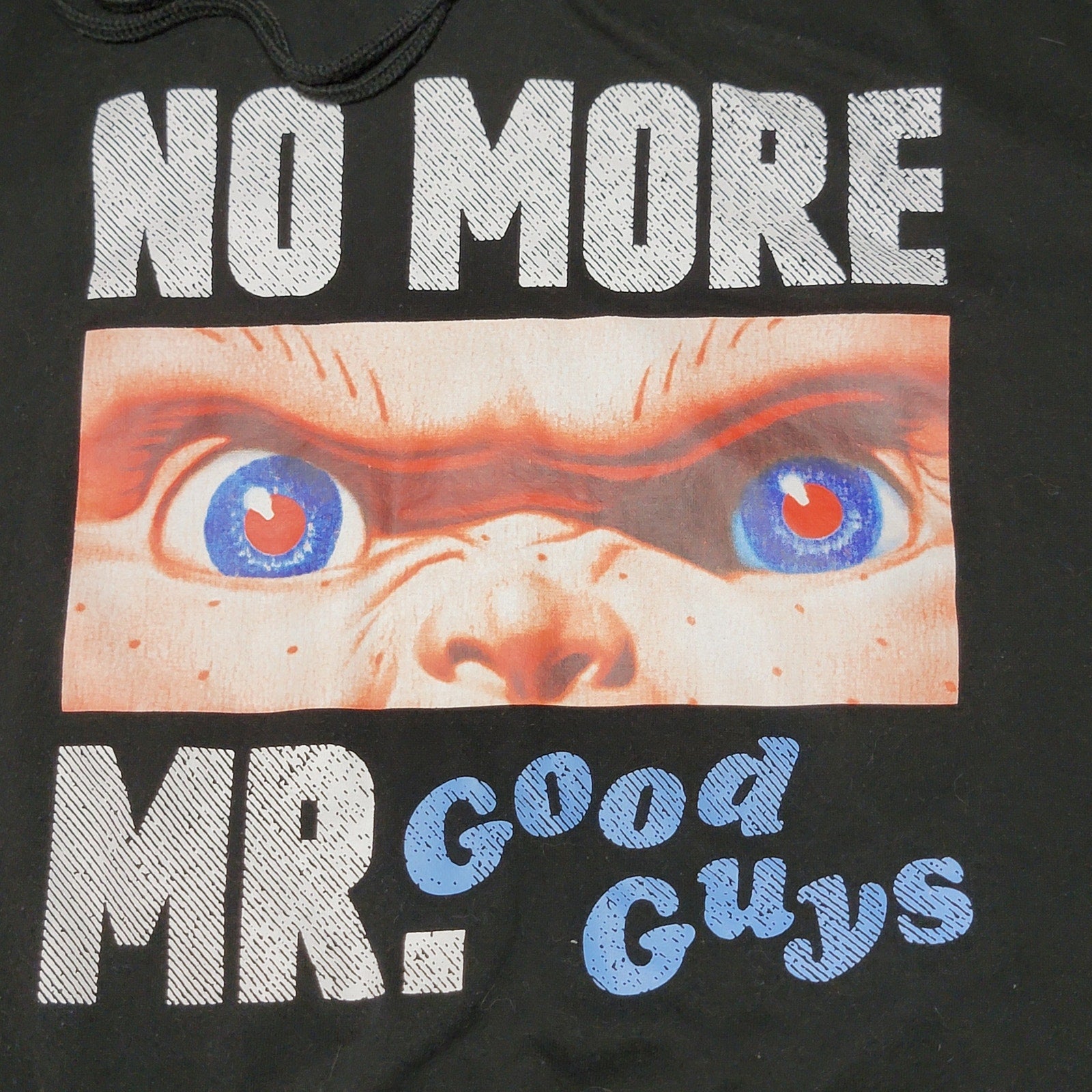 Chucky LS Black Pull-On Unisex Hoodie "No More Mr. Good Guys" - Size 3XL