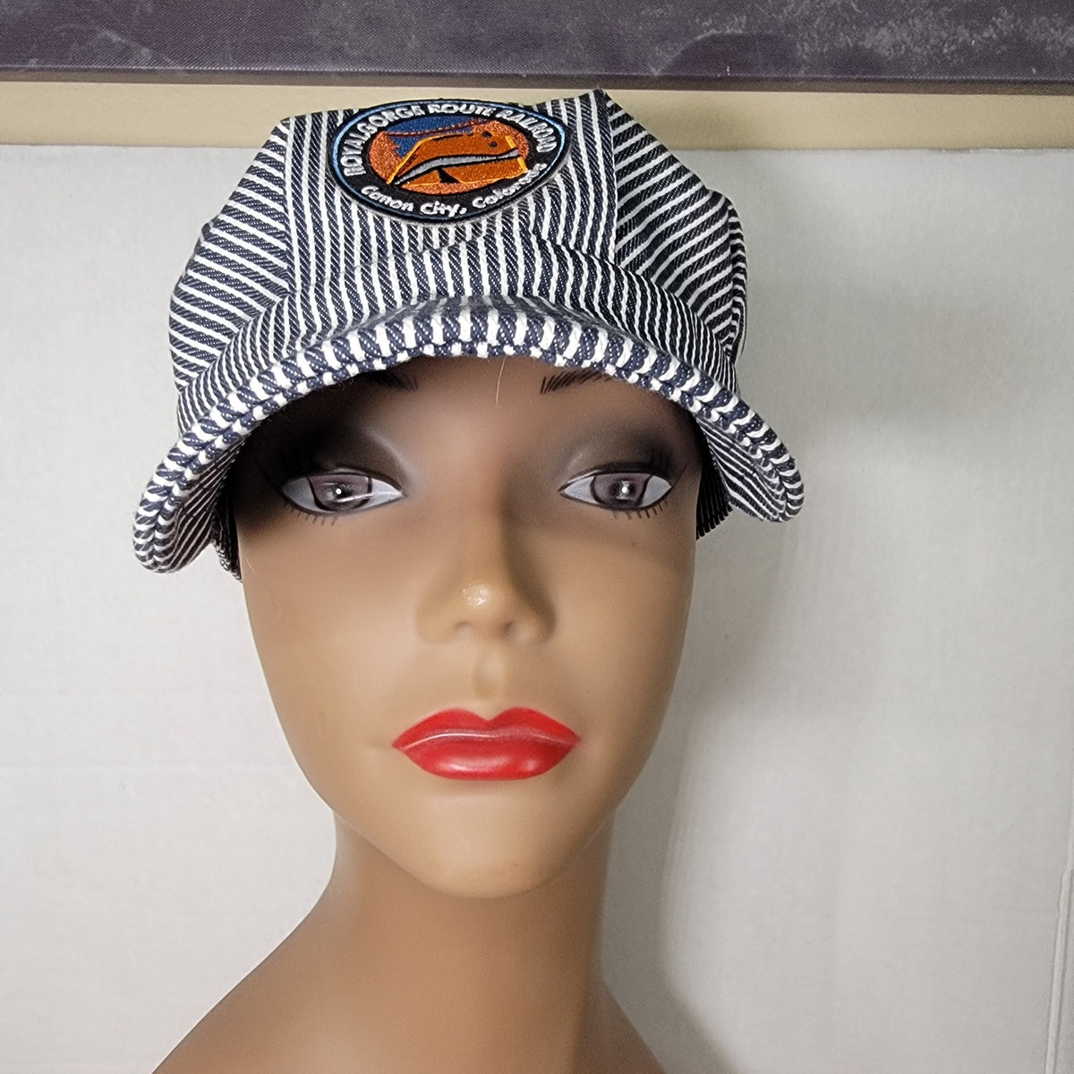 Royal Gorge Route Railroad Striped Train Conductor Hat - NWT