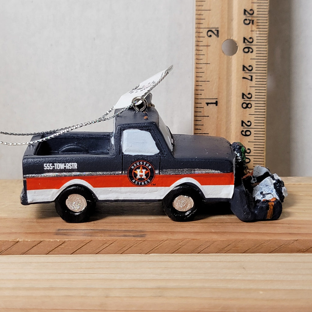 MLB Houston Astros Christmas Ornament Snow Plow Truck - NWT