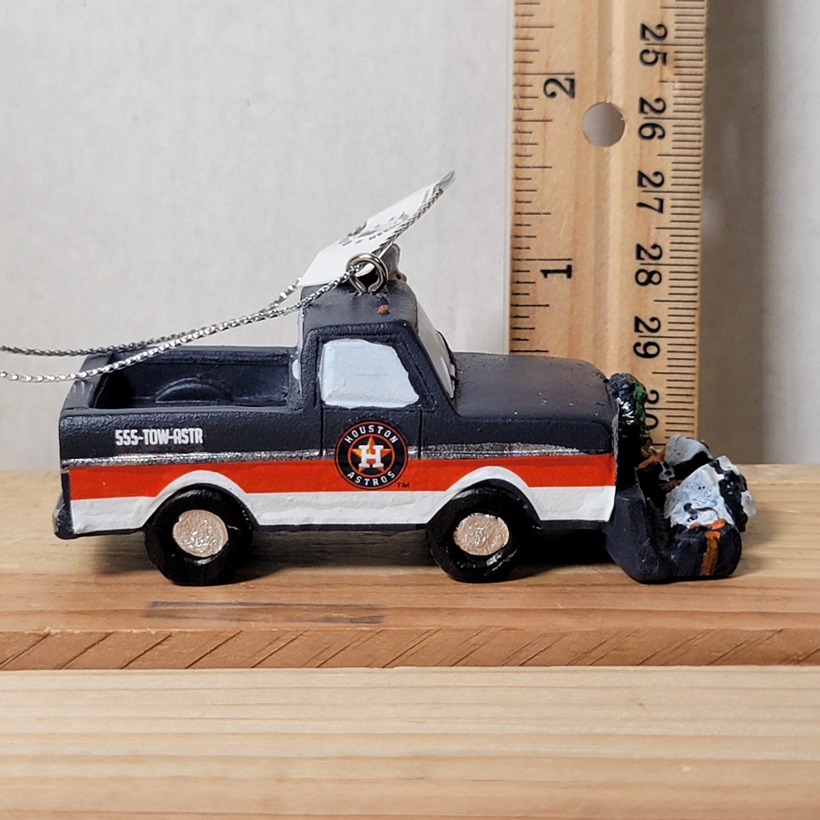 MLB Houston Astros Christmas Ornament Snow Plow Truck - NWT