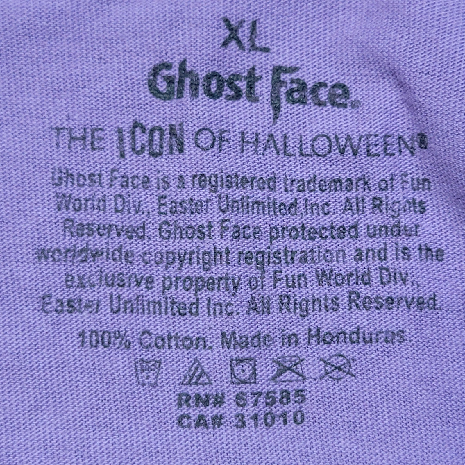 Ghost Face Purple Tee "Call Me" - Size XL*