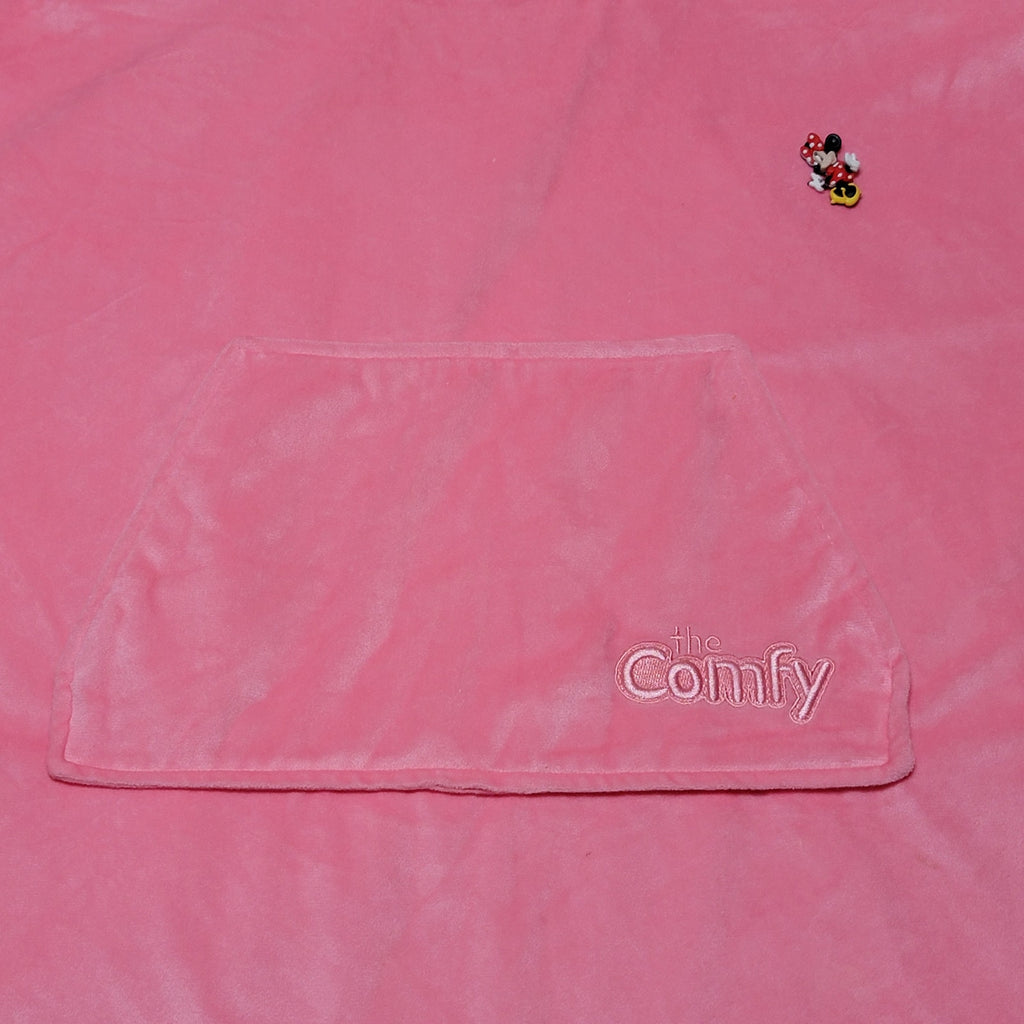 The Comfy Pink Internal Sherpa Hoodie w/ Minnie Mouse Rubber Pendant - One Size